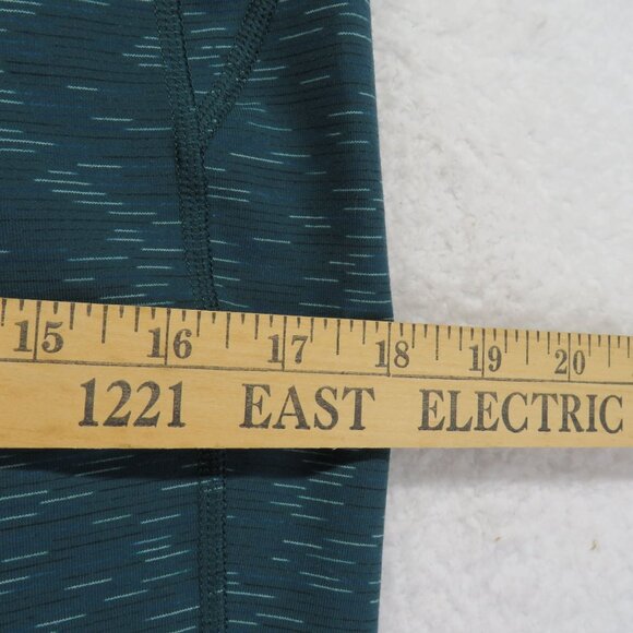 Duluth Pants Womens Size Small Length 33 Teal Green Striped High Waisted Yoga - Picture 9 of 11